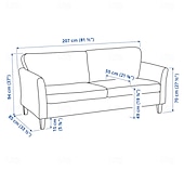 baratos Cobertura de Sofa-Capa para sofá de 2 lugares, acolchoada floral, 100% algodão, capa ekholmacover litb prime cover