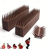 billiga Djurstöd och vård-9,8 fot 4 rader anti-stick anti-stick anti-duva anti-stöld vapen fågel spik fönsterbräda balkong blomkruka staket vägg fågel spik