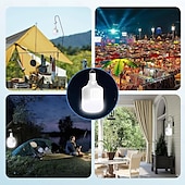 cheap Flashlights &amp; Camping Lights-LED Emergency Light Bulb 3600mAH Battery USB Rechargeable 5 Lighting Modes Energy-Saving Lamp with  Hook for Outdoor Picnic Camping Tent Night Market 200W
