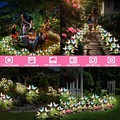 abordables Éclairage paysager-1 pc extérieur solaire papillon lumières simulation arc-en-ciel papillon pôle lumineux prise de terre lumière cour jardin pelouse chemin parc paysage lumière décorative lumière