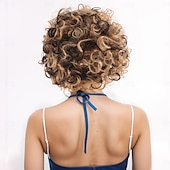 cheap Synthetic Trendy Wigs-Synthetic Wig Loose Curl Water Wave Asymmetrical With Bangs Machine Made Wig 10 inch A1 Synthetic Hair Women&#039;s Classic Comfortable Highlighted / Balayage Hair Blonde