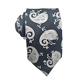 preiswerte Herren Elite Zubehör-Herren Krawatten 100% Seide Business Klassische Paisley Einfarbig Gestreift Formale Büro Arbeit