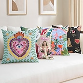 abordables Taies d&#039;Oreiller-Housse de coussin décoratif en forme de cœur 1PC housse de coussin carrée douce pour canapé pour chambre salon canapé chaise