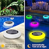 baratos Luzes Subaquáticas-1 pc led solar luzes de chão ao ar livre à prova d&#039;água rgb luz colorida piscina luz terra plug in dupla finalidade split design ip65 à prova d&#039;água pátio jardim gramado caminho piscina fonte paisagem