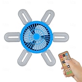 お買い得  電球-E27 シーリングファン（ライト付き）、U字型 6 枚葉 LED 折りたたみリーフライト、リモコン調光ファンライト、寝室、ガレージ用小型シーリングファン、インテリジェントタイミング、ヘッドシェイクオリエンテーション
