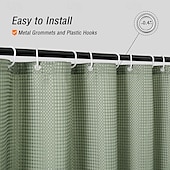 cheap Shower Curtains-Luxury Waffle Weave Shower Curtain 180cm*180cm(70&quot;*70&quot;) Water Repellent Bathroom Bathtub Cloth Fabric Shower Curtain Set, Hole-Free Toilet Partition Curtain for Separating Dry Wet Area