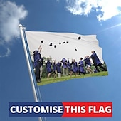 baratos Presentes Personalizados-Bandeira Personalizada com Seu Próprio Design Melhor Presente de Formatura Decoração de Parede do Quarto Bandeiras e Bandeiras de Jardim Presente para Fora e Dentro Presente Personalizado para o Dia