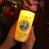 cheap Memorial Gift-Personalized Memorial LED Candle Custom Photo Sympathy Gifts For Loss Of Loved Ones, Elegant Remembrance Light for Home Bedroom Decor, Tribute to Passed Loved Ones