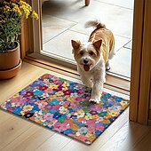 billige Dørmatter-Flerfargede Blomster Dørmatte Kjøkkenmatte Gulvmatte Antiskli Områdetepp e Olje Bevis Matte Innendørs Utendørs Matte Soveromsdekor Badmatte Inngangsmatte