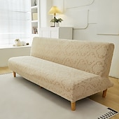 economico Copertura del divano futon-Copridivano letto senza braccioli in tessuto jacquard, copridivano elasticizzato, copridivano elastico per panca