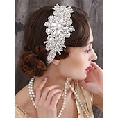 olcso Kiegészítők és még sok más-1920-as évek A nagy Gatsby Flapper fejpánt Gyöngyös karkötő Fülbevaló A nagy Gatsby Toll Retro Csillogó glitter Kristály / Strassz Női Farsang Valentin nap Álarcos mulatság Party estélyi viselet