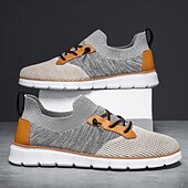 cheap Men&#039;s Sneakers-Men&#039;s Knit Athletic Sneakers – Lightweight Breathable Running and Walking Shoes for Gym, Work and Travel