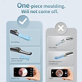abordables Soins Personnels &amp; Santé-Outil de retrait de cérumen avec caméra, outil de retrait de cérumen lumineux, kit de retrait de cérumen de nettoyage d&#039;oreille avec ensemble d&#039;oreilles 9 pièces, otoscope HD, embout de remplacement