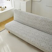 economico Copertura del divano futon-Copridivano letto senza braccioli in tessuto jacquard, copridivano elasticizzato, copridivano elastico per panca