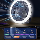 voordelige Campingverlichting en lantaarns-1 st. multifunctionele ventilatorlamp, verticaal hangend, drievoudig gebruik, drie dimstanden, airconditioning, afstandsbediening met USB-oplaadfunctie, kantoor, kamperen, thuisgebruik