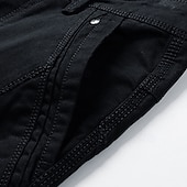 abordables Work Shorts-Men's Cargo Shorts Shorts Summer Shorts Work Shorts Golf Shorts Multi Pocket Button-Down Flap Pocket Plain Comfort Wearable Knee Length Outdoor Sport Daily Fashion Casual Black Yellow