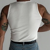 cheap Tank Tops-Men&#039;s Tank Top Undershirt Sleeveless Shirt Wife beater Shirt Sleeveless Crew Neck Summer Color Block Pit Strip Fashion Muscle Slim Fit Basic Outdoor Casual Sports Black White Royal Blue Top Tee for