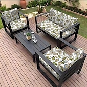 abordables Housse de fauteuil et d&#039;accoudoir de canapé-Housse de coussin de siège de canapé d&#039;extérieur, housse de mobilier de patio, housses en microfibre teintes en fil floral