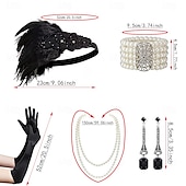abordables Accesorios y más-1920s El gran Gatsby Diadema de estilo flapper Pendiente Collar / pulsera El gran Gatsby Pluma Retro Brillo chispeante Cristal / Strass Mujer Carnaval día de San Valentín Mascarada Ropa de fiesta de