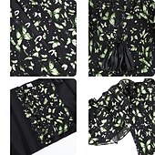 economico corsetto-Rococò Completo Mascherata Corsetto Overbust Cosplay Jacquard Controllo della Pancia Push-Up Jacquard Costume Per donna Reale Mascherata Feste Carnevale di Venezia Adulti Corsetto