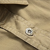 economico Camicie da lavoro da uomo-Per uomo Camicia Camicia Estiva Camicia casual Camicia con Bottoni Camicia cargo Blu denim Nero Giallo Rosso Kaki Manica Corta Semplice Colletto a Camicia Vacanza Camicia hawaiana Tasca Abbigliamento