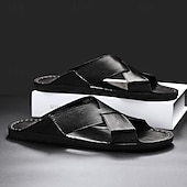 preiswerte Urlaubsandalen-Braune Herren-Sandalen mit Kreuzriemen aus Kunstleder – bequeme Schlupfsandalen mit hochwertiger Lederkonstruktion und verstellbarer Passform, ideal für entspannten Sommerlook und Outdoor-Abenteuer