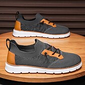 cheap Men&#039;s Sneakers-Men&#039;s Knit Athletic Sneakers – Lightweight Breathable Running and Walking Shoes for Gym, Work and Travel