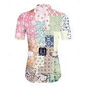 abordables Maillots de mujer-Mujer Maillot de Ciclismo Manga Corta Bicicleta Maillot Camiseta con 3 bolsillos traseros Filtro Solar Resistente a los rayos UV Transpirable Secado rápido Verde Deportes Ropa