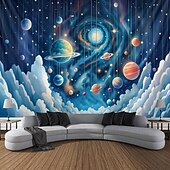 cheap Planet Tapestry-Planet Universe Hanging Tapestry Wall Art Large Tapestry Mural Decor Photograph Backdrop Blanket Curtain Home Bedroom Living Room Decoration