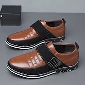 billiga Tillfällig-bruna slip-on sneakers för män med kardborreband – trendiga skor för vardagskläder och aktiv livsstil