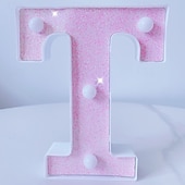 お買い得  装飾ライト-16cm ピンク文字ライト 装飾ライト 休日 誕生日 クリスマス 装飾ライト