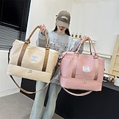 お買い得  荷物と旅行の保管-2個セットのウィークエンダーバッグ、旅行用ダッフルバッグ、シューズコンパートメント、クロスボディバッグ、ジムバッグ、レディースメンズ、大容量オーバーナイトトート、濡れたものと乾いたものを分けて収納、旅行、スポーツ、機内持ち込み可能