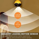 baratos Luzes decorativas-Luz de parede com sensor de movimento LED, luz noturna recarregável para quarto, corredor, escada, armário, decoração, presente de Natal