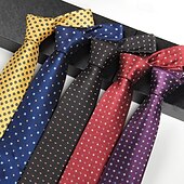 ieftine Costume formale-cravate moda barbati cravata petrecere nunta culoare uni galben rosu albastru