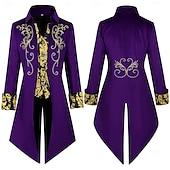 economico Capispalla-Retrò Vintage Punk &amp; Gotico Medievale Cappotto Smoking Frac Per uomo Reale Halloween Carnevale Feste LARP Fiera Rinascimentale Adulti Cappotto Tutte le stagioni