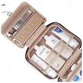 Χαμηλού Κόστους αποθήκευση αποσκευών και ταξιδιού-γυναικεία τσάντα περιποίησης ταξιδιού  &amp; άνδρες, αδιάβροχη τσάντα μακιγιάζ με κρεμαστό γάντζο και πολλαπλές τσέπες, τσάντες καλλυντικών για γυναίκες, είδη πρώτης ανάγκης για ταξίδια,