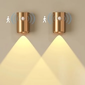 billige Solnedgangsprojektorlampe-moderne enkle vegglamper led bevegelsessensor nattlys 3 farger dimbar usb oppladbar veggmaleri spotlight stue gang innflyttingsgave 1/2 stk