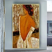 preiswerte Gemälde mit Menschen-Ölgemälde „Pure Lady“, 100 % handgemalt, Ölgemälde mit Mädchenrücken, abstraktes Ölgemälde auf Leinwand, Wandgemälde für Wohnzimmer, Schlafzimmer, Wohnkultur, Wandkunst