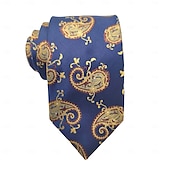 preiswerte Herren Elite Zubehör-Herren Krawatten 100% Seide Business Klassische Paisley Einfarbig Gestreift Formale Büro Arbeit