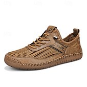 baratos Ténis para Homem-Tênis casuais masculinos feitos à mão – calçados confortáveis e estilosos com cadarço para uso diário e caminhadas