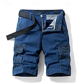 preiswerte Klassiker-Herren Cargo-Shorts Shorts mit Camouflage-Muster Shorts Sommershorts Reißverschluss Mehrere Taschen Klappentasche Einfach Tarnung Komfort tragbar Knielang Outdoor Sport Täglich Mode Lässig Wein Blau