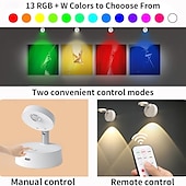 Недорогие Свечи-1 шт. rgb13 цветовой тон света зарядный прожектор пульт дистанционного управления настенный светильник настенная лампа прикроватная лампа лампа для чтения регулируемое вращение