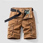 economico Classico-Per uomo Pantaloncini cargo Shorts Pantaloncini Estivi Coulisse Elastico in vita Multi-tasche Semplice Comodità Indossabile Lunghezza al ginocchio All&#039;aperto Sport Quotidiano Moda Casual Nero Cachi
