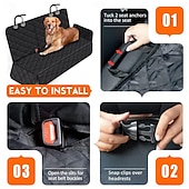 baratos Capas para bancos de automóveis-Capa para assento de carro para cachorro, capa para assento traseiro para cães, protetor de assento de carro para animais de estimação, capa à prova d&#039;água para assento de carro, capa antiderrapante