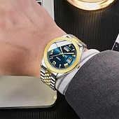 ieftine Ceasuri Quartz-Bărbați Ceasuri de cuarț Lux Afacere Numerele romane Dial Luminos Dată IMPERMEABIL Aliaj Uita-te