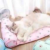 abordables Accessoires de literie-Lit pour chien rafraîchissant tapis de refroidissement pour animaux avec coussin couverture rafraîchissante en soie glacée pour chien tapis auto-refroidissant pour chat et chien tapis d&#039;été lavable