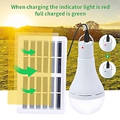 abordables Lampes et lanternes de camping-1 lampe de camping solaire d&#039;extérieur, chargement USB, double usage, éclairage d&#039;urgence, télécommande, lampe de travail