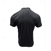 preiswerte Basic-T-Shirts-Herren T Shirt Henley Hemd T-Shirt Kurzarmshirt Kurzarm Henley Sommer Frühling Einfach Mode Designer Basic Knöpfe Urlaub Straße Ausgehen Schwarz Blau Grün Top T-Shirt für Herren