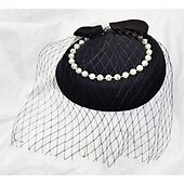 levne Svatební čelenka-Vlasové ozdoby Látka Svatební Večerní oslava Elegantní Svatba S Duté Přílba Pokrývky Hlavy