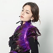 cheap Accessories and More-Punk &amp; Gothic Shawls Feather Cape Witch Maleficent Drag Queen Women&#039;s Fantasy Walpurgis Night Halloween Carnival Performance Party Pride Parade Adults&#039; Shawl All Seasons